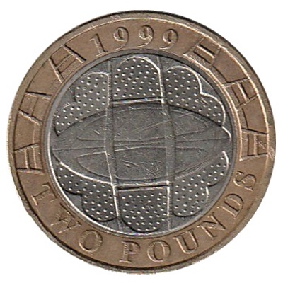 1999 £2 Coin - Rugby World Cup - Click Image to Close